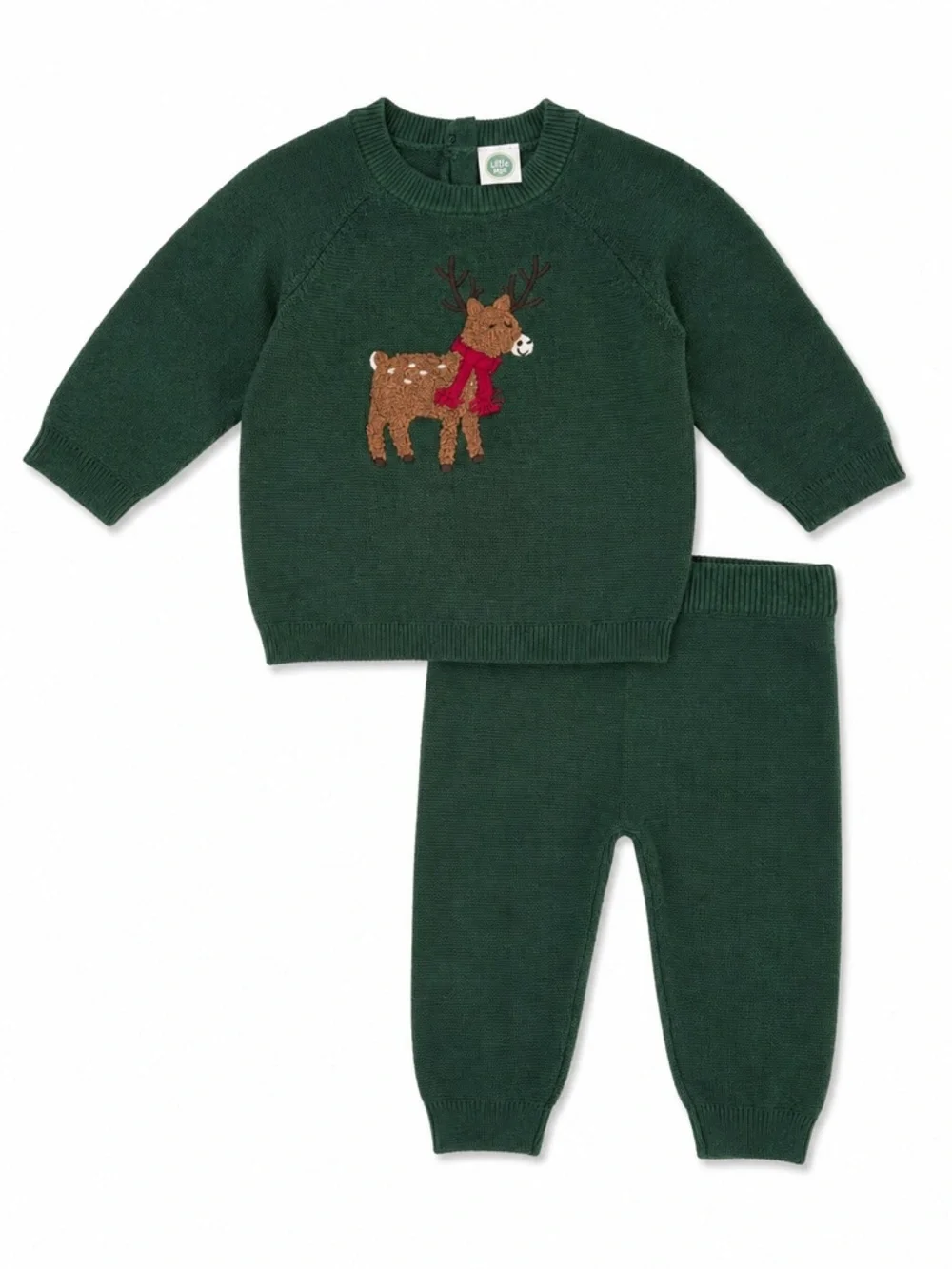 New - Little Me 2-Piece Holiday Reindeer Knit Set